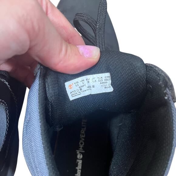 Timberland | Boltero Boys High Top Sneaker Boots Winter Snow Suede Black Size 5 - Picture 9 of 12